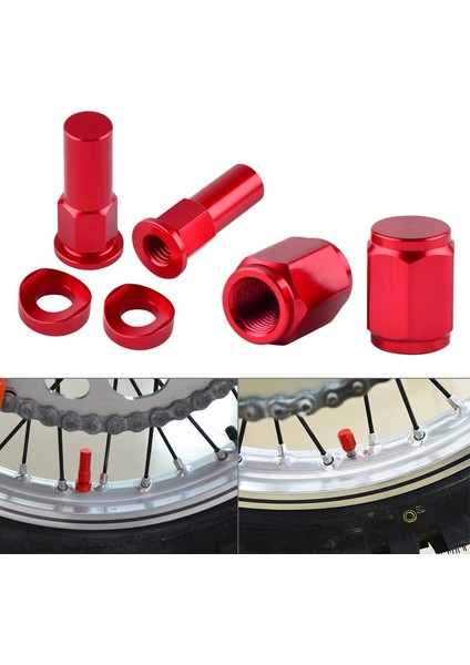 Açık Mavi Tarzı Kir Bisiklet Jant Kilit Somunları Cıvata Spacer Motokros Vana Kapağı Honda Crf 250R 450R 250X 450X Rx 250RX Cr CR250 (Yurt Dışından) modelleri