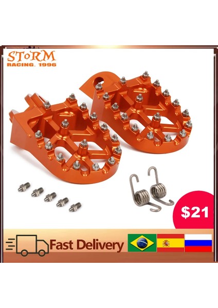 Ayak Peg Pin Stili Ayak Pedalları Footrest Ayaklık Pedalları Ktm Sx Sxf Exc Excf Xc Xcf Xcw Xcfw Macera Için (Yurt Dışından) fırsatları