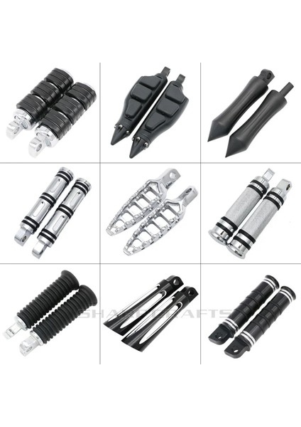 A-Siyah Tarzı 2x Erkek Montaj Motosiklet C Alüminyum Ayak Pegs Harley Sportster Demir Touring Özel Dyna Fat Bob Softail Fat Boy Için Footrest (Yurt Dışından)