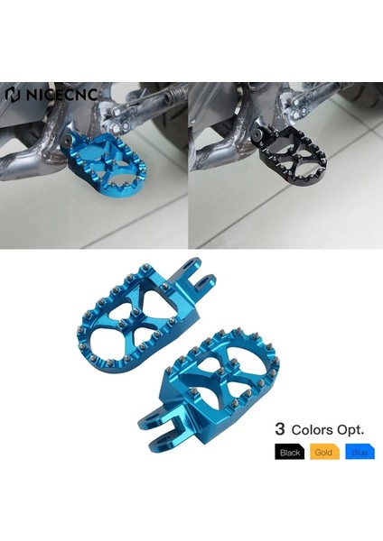 Siyah Stil Nıce C Motosiklet Geniş Ayak Pegs Footrest Footpegs Dayanan Pedallar Suzuki DRZ400S DRZ400SM Drz M Alüminyum (Yurt Dışından)