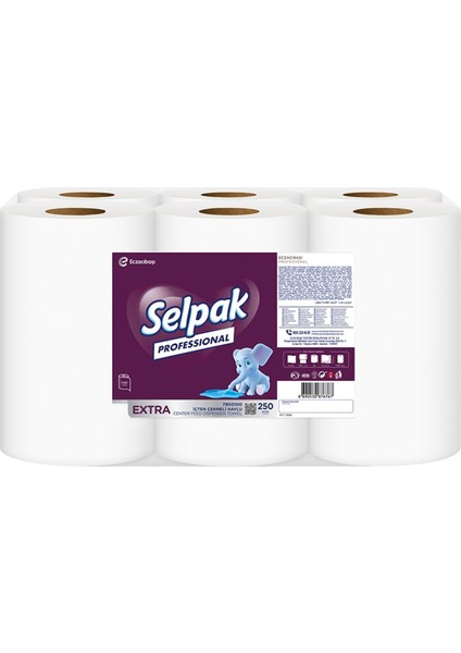 Selpak Professional Extra Içten Çekmeli Havlu 250 mt 6 Lı Koli