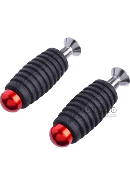 Kırmızı Stil Bjmoto Motosiklet Vites Fren Kolu Ayak Pegs Toepegs Pedallar Footpegs Kawasaki Honda Ducati Için Yarış Rearset (Yurt Dışından)