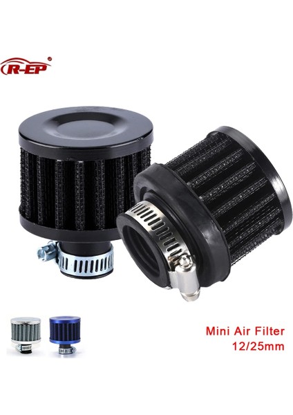 25MM-GÜMÜŞ Tarzı R-Ep Motosiklet Için Evrensel Araba Hava Filtresi Soğuk Hava Emme Yüksek Akış Karter Havalandırma Kapağı Mini Havalandırma Filtreleri (Yurt Dışından)