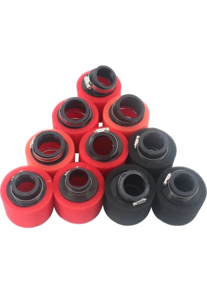 Kırmızı Düz 38MM Tarzı Siyah ve Kırmızı Köpük Hava Filtresi Sünger Temizleyici Moped Scooter Dirt Pit Bike Motosiklet (Yurt Dışından) fiyatları