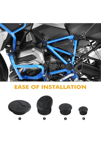 Siyah Stil Motosiklet Çerçeve Delik Kapağı Fiş Bmw Rgs Lc R Gs Lc Adventure Rgs R Gs Adventure (Yurt Dışından) indirimleri