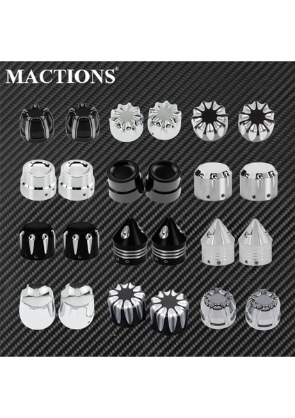 Aks Somunu Kapağı I Tarzı 2xmotorcycle Ön Aks Somunu Kapaklar Alüminyum Blackchrome Harley Sportster Touring Softail Dyna Vrsc Fat Bob Geniş Glide (Yurt Dışından) fiyatları