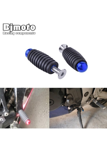 Kırmızı Stil Bjmoto 6 mm C Alüminyum Motosiklet Motosiklet Footrests Footpeg Ayak Dayanağı Mandal Vites Fren Kolu (Yurt Dışından)