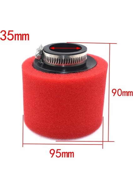 Kırmızı 35MM Tarzı Düz Köpük Hava Filtresi Sünger Temizleyici Moped Scooter Cgcc Dirt Bike Motosiklet (Yurt Dışından)
