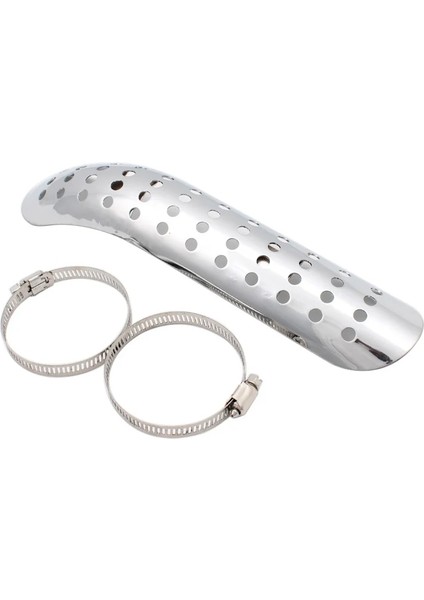 Çoklu Stil Blackchrome Kahverengi Motosiklet Kavisli Egzoz Susturucu Boru Isı Kalkanı Kapak Guard Koruyucu Evrensel Honda Harley Için (Yurt Dışından)