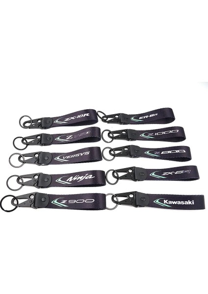 ER6N Stili Kawasaki Için Z900 Z750 Z800 Z1000 Ninja ZX6R ZX10R ER6N Versys Otocycle Nakış Anahtarlık Anahtarlık (Yurt Dışından)