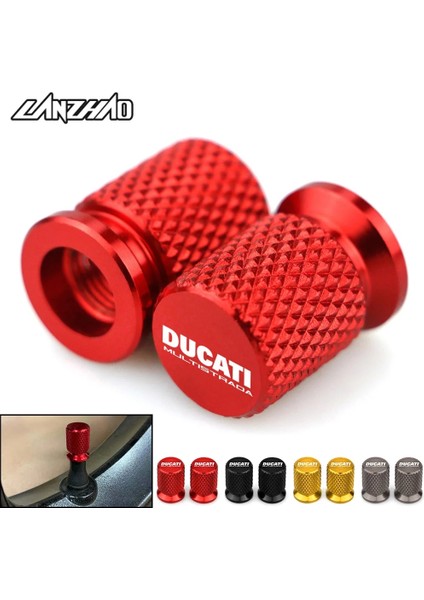 Titanyum Tarzı C Alüminyum Lastik Vana Hava Limanı Kapağı Kapağı Ducati Multistrada Ort Grand Tour Için Motosiklet Aksesuarları (Yurt Dışından)