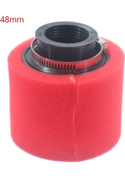 Kırmızı Düz 48MM Tarzı Siyah ve Kırmızı Köpük Hava Filtresi Sünger Temizleyici Moped Scooter Dirt Pit Bike Motosiklet (Yurt Dışından)