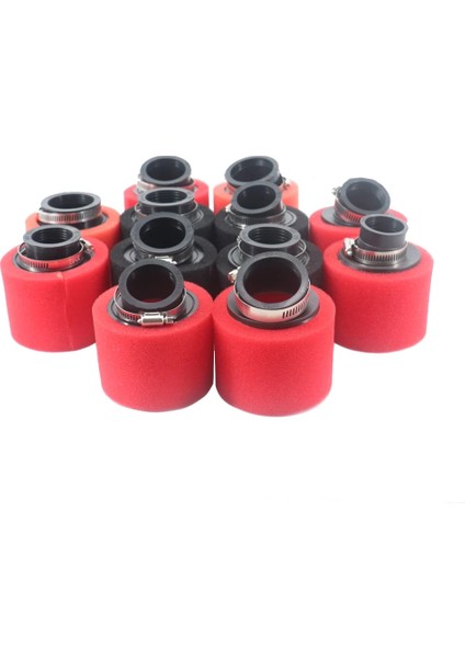 Kırmızı Düz 48MM Tarzı Siyah ve Kırmızı Köpük Hava Filtresi Sünger Temizleyici Moped Scooter Dirt Pit Bike Motosiklet (Yurt Dışından) fırsatları