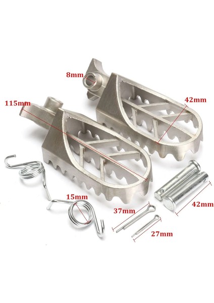 1 Takım Paslanmaz Çelik Motosiklet Ayak Peg Dinlenme Pedalı Yamaha YZ85 YZ125 YZ250 YZ450F WR250F (Yurt Dışından)