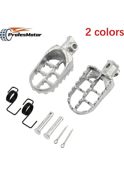 Gümüş Tarzı Yeni Footrests Ayak Pegs Motosiklet Ironi Motokros Motosiklet Için Geniş Fit Dirt Bike Siyah Gümüş Alüminyum Pedler (Yurt Dışından) fiyatları