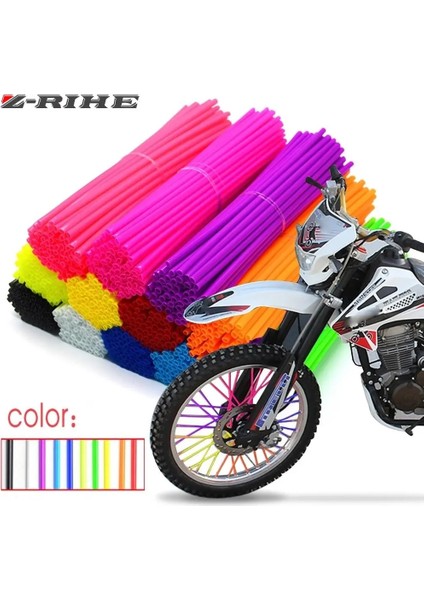 Açık Mavi 72 Adet Tarzı Motosiklet Tekerleği Spoked Koruyucu Sarar Jantlar Cilt Trim Motokros Bisiklet Bisikleti Için Boru Kapakları Serin Accessorieolors (Yurt Dışından)
