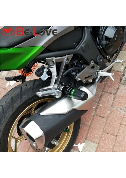 Mavi Stil Çarpışma Pedleri Egzoz Kaydırıcıları Kaza Koruyucu Kawasaki Z750 Z900 Z800 Z250 Z300 Ninja Z1000 Z1000SX Logolu (Yurt Dışından)
