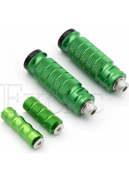Yeşil Set Stili C Alüminyum Motosiklet Arka Ayaklık Footrests Ayak Dayanağı Ayak Pegs Pedalı Yamaha Honda Suzuki Fit Modifiye Motosiklet Aksesuarları (Yurt Dışından)