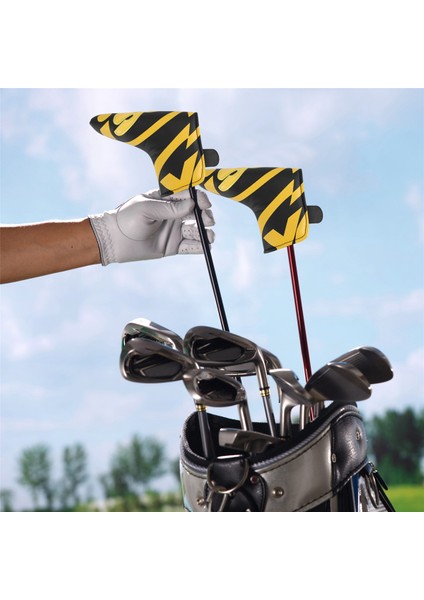 Golf Kulübü Blade Atıcı Kapak Pu Deri Kapaklı Başörtüsü, Evet Baskılı Desenli Golf Aksesuarları (Yurt Dışından) fırsatları