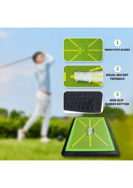 Golf Darbe Alıştırma Matı, Kulüp Yolu Geri Bildirimi Golf Alıştırma Matları, Golf Darbe Mat Golf Aksesuarları (Yurt Dışından) indirimleri