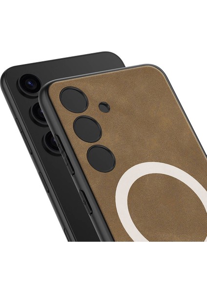 Samsung Galaxy S24 Plus Kılıf Magsafe Şarj Özellikli Deri Tasarımlı Zore Kıpta Nubuk Kapak fiyatları