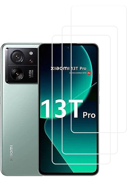 Xiaomi Mi 13T Pro (3 Adet) Kamerayı Kapatan Tamperli Ekran Koruyucu Cam