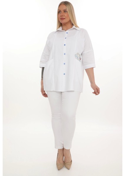 Büyük Beden Cepli Cotton Gömlek fiyatları