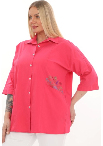 Büyük Beden Cepli Cotton Gömlek modelleri