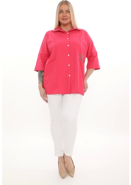 Büyük Beden Cepli Cotton Gömlek fırsatları