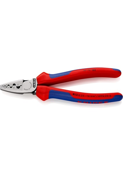 Knıpex Çok Bileşenli Manşonlu Yüksükler Için Sıkma Pensesi, 180 mm - 9772180
