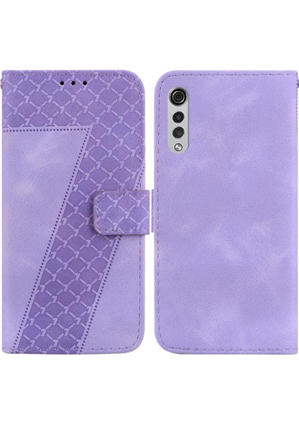 Lg Kadife 4g/5g Kabartmalı Desen Pu Deri Cüzdan Flip Telefon Kılıfı (Yurt Dışından)