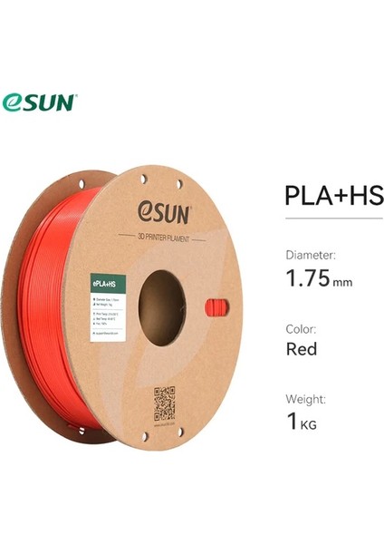 Esun Hyper Pla+ Filament Kırmızı 1.75MM 1kg