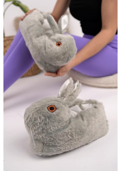 Peluş Cc-99 Unisex Tavşanlı Panduf Peluş