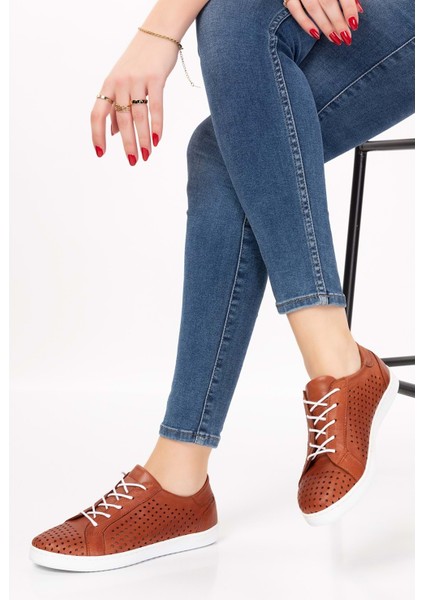 Kadın Deri Günlük Rahat Ayakkabı GND.108 - Fındık - 39 indirimleri