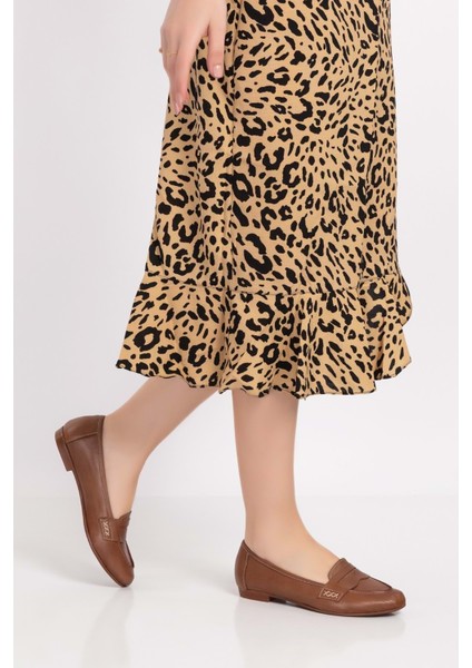 Kadın Deri Loafer Babet ANL.6184 - Beyaz - 41