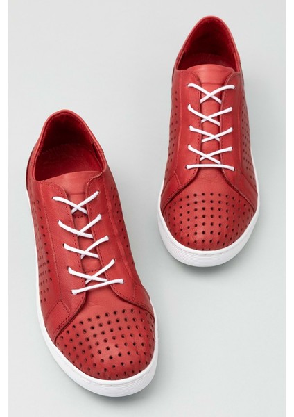 Kadın Deri Günlük Rahat Ayakkabı GND.108 - Vişne - 38 indirimleri