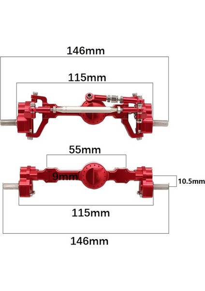 MN99S Cnc Full Metal Ön ve Arka Portal Aksı,4 (Yurt Dışından) fiyatları