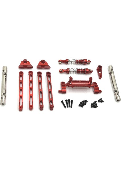 Çekme Çubuğu Şok Emici Mnmodel Için Set 1/12 MN82 LC79 MN78 Uzaktan Kumanda Araba Parçaları Metal Yükseltme Kırmızı (Yurt Dışından)