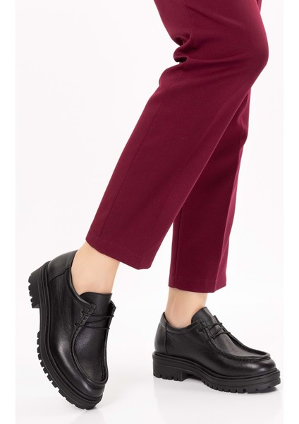 Deri Kalın Taban Hafif Oxford Ayakkabı ANL.2420 - Siyah Cilt - 41 modelleri