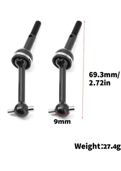 TT02 TT01 TT01D 1/10 Rc Araba Için 2 Adet Metal Tahrik Mili Cvd (Yurt Dışından) indirimleri