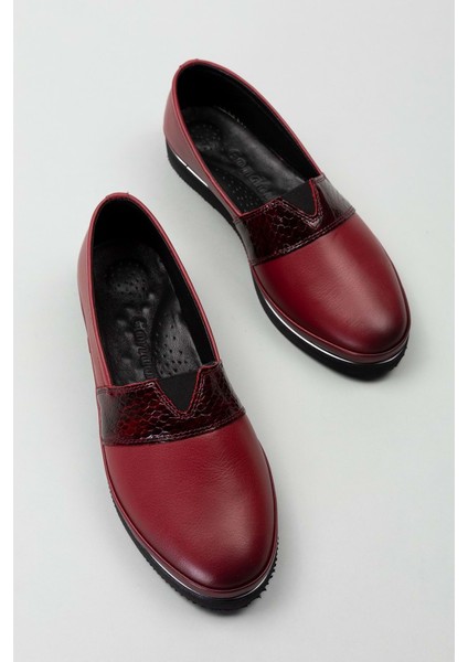 Kadın Deri Günlük Rahat Ayakkabı MSA.535 - Bordo - 38 fiyatları