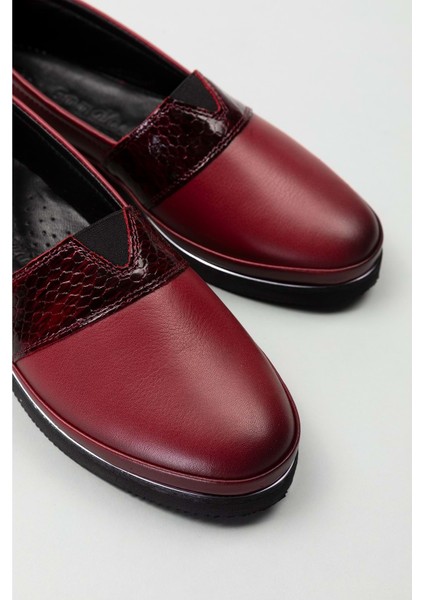 Kadın Deri Günlük Rahat Ayakkabı MSA.535 - Bordo - 38 modelleri