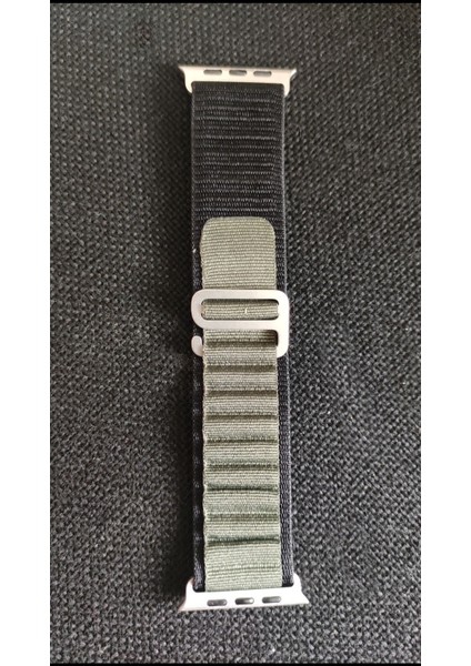 FirstModel Apple Watch 42 mm / 44MM / 45MM/ 49 mm (Seriler /se/ultra ile Uyumlu) Alpine Bant Kordon (Haki - Siyah) fiyatları