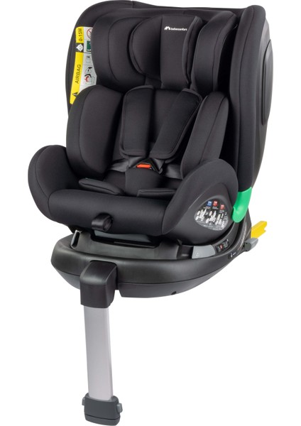 EvolveFix Plus i-Size 360 Derece Dönebilen Yatabilen İsofix'li 0-36 Kg Oto Koltuğu Black Mist
