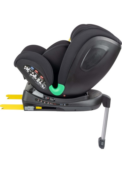 EvolveFix Plus i-Size 360 Derece Dönebilen Yatabilen İsofix'li 0-36 Kg Oto Koltuğu Black Mist