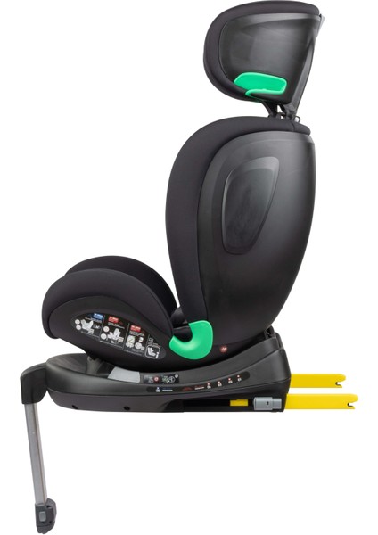 EvolveFix Plus i-Size 360 Derece Dönebilen Yatabilen İsofix'li 0-36 Kg Oto Koltuğu Black Mist