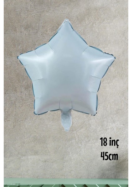 Retro Mavi Yıldız Balon 18INÇ 45CM Retro Renk Balonlar
