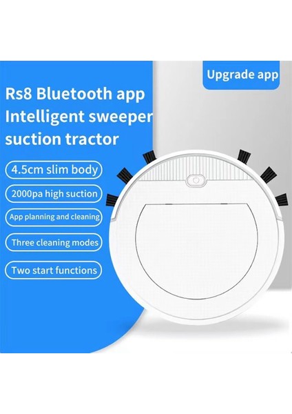 Robot Süpürge Akıllı Ultra Ince 3'ü 1 Arada App Uzaktan Kumanda (Yurt Dışından)