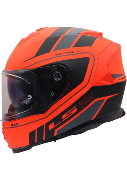 Storm 2 Fıst Mat Turuncu-Siyah Kapalı Kask Full Face