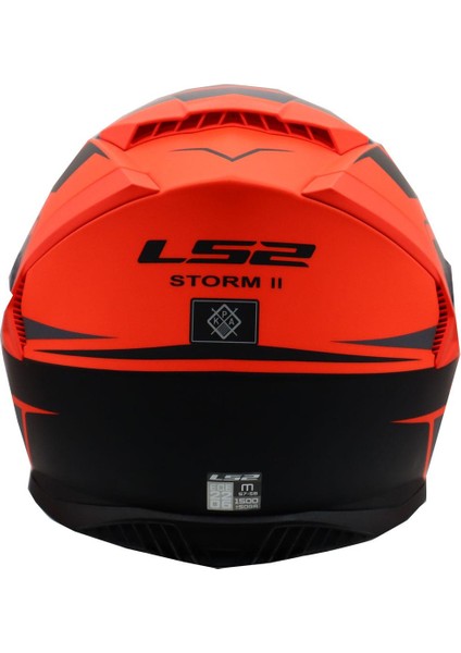 Storm 2 Fıst Mat Turuncu-Siyah Kapalı Kask Full Face